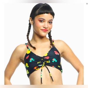 NEW Hot Topic Disney Mickey Mouse Fruit Cinched Swim Top